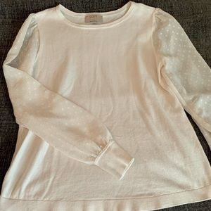 Loft outlet cream colored sweater blouse